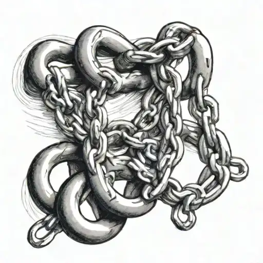 new chains same shackles tattoo design idea
