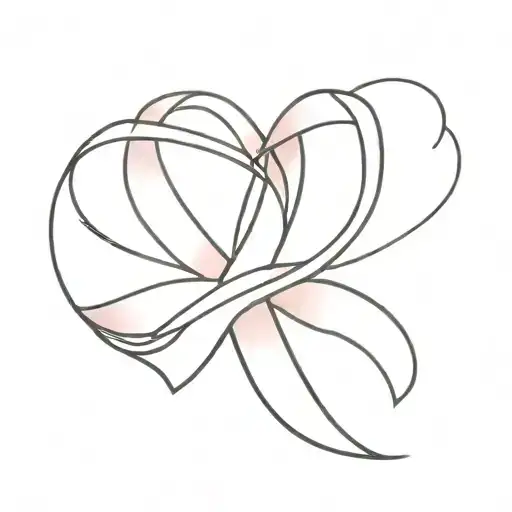 breast cancer ribbon tattoo design idea