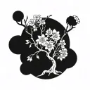  cherry blossom tree tattoo design idea