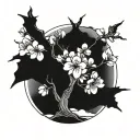  cherry blossom tree tattoo design idea