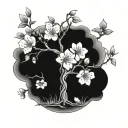  cherry blossom tree tattoo design idea