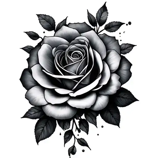 dark romance tattoo design idea