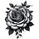 dark romance tattoo design idea