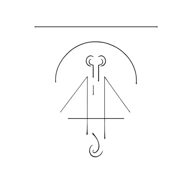 Vergule and word point tattoo design idea