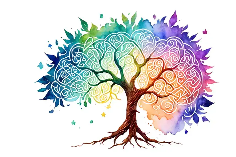 Celtic tree of life tattoo design idea