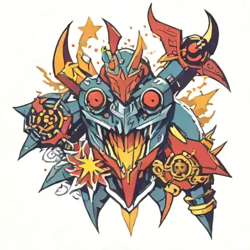 gurren lagann drill tattoo design idea