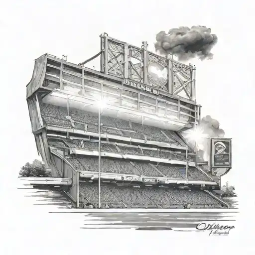 William Brice Stadium lights illuminating tattoo design idea