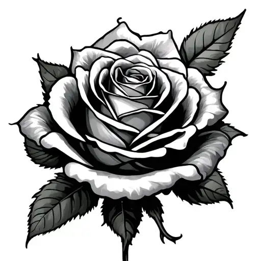 a rose with the soul of it leaving the body of the rose  tattoo design idea