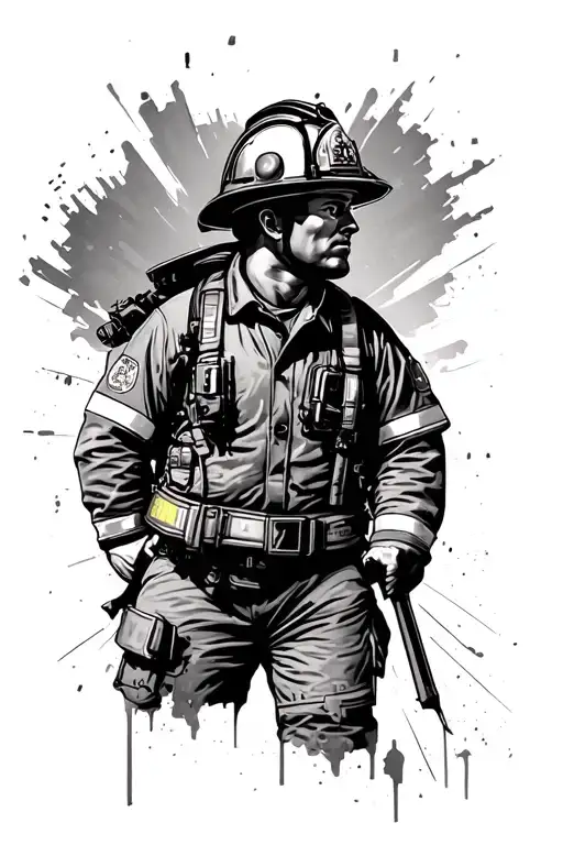 Firefighter, Berlin Wall Dividing tattoo design idea