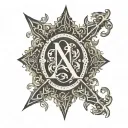 nikola, 1997 gothic letters tattoo design idea