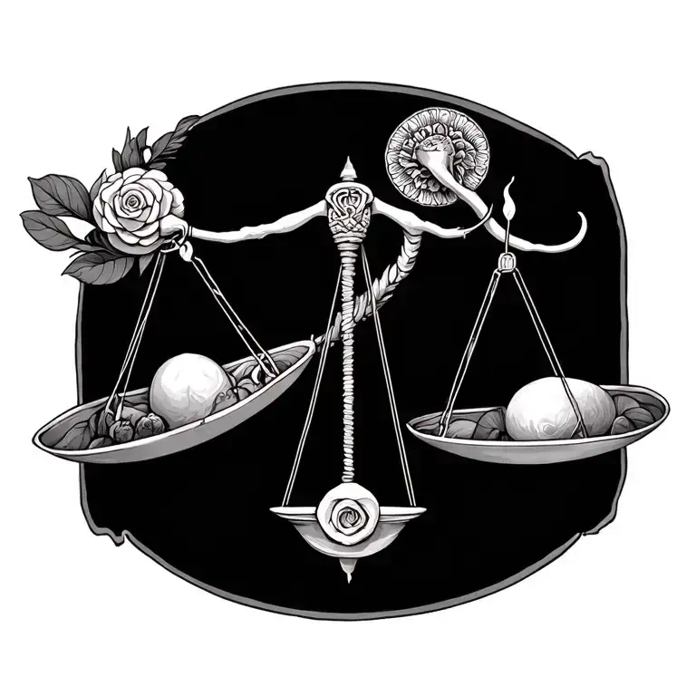 Aquarius And Libra tattoo design idea