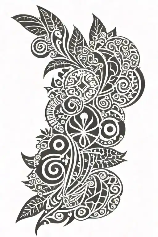 Hawaiian tribal inspired tattoo tattoo design idea