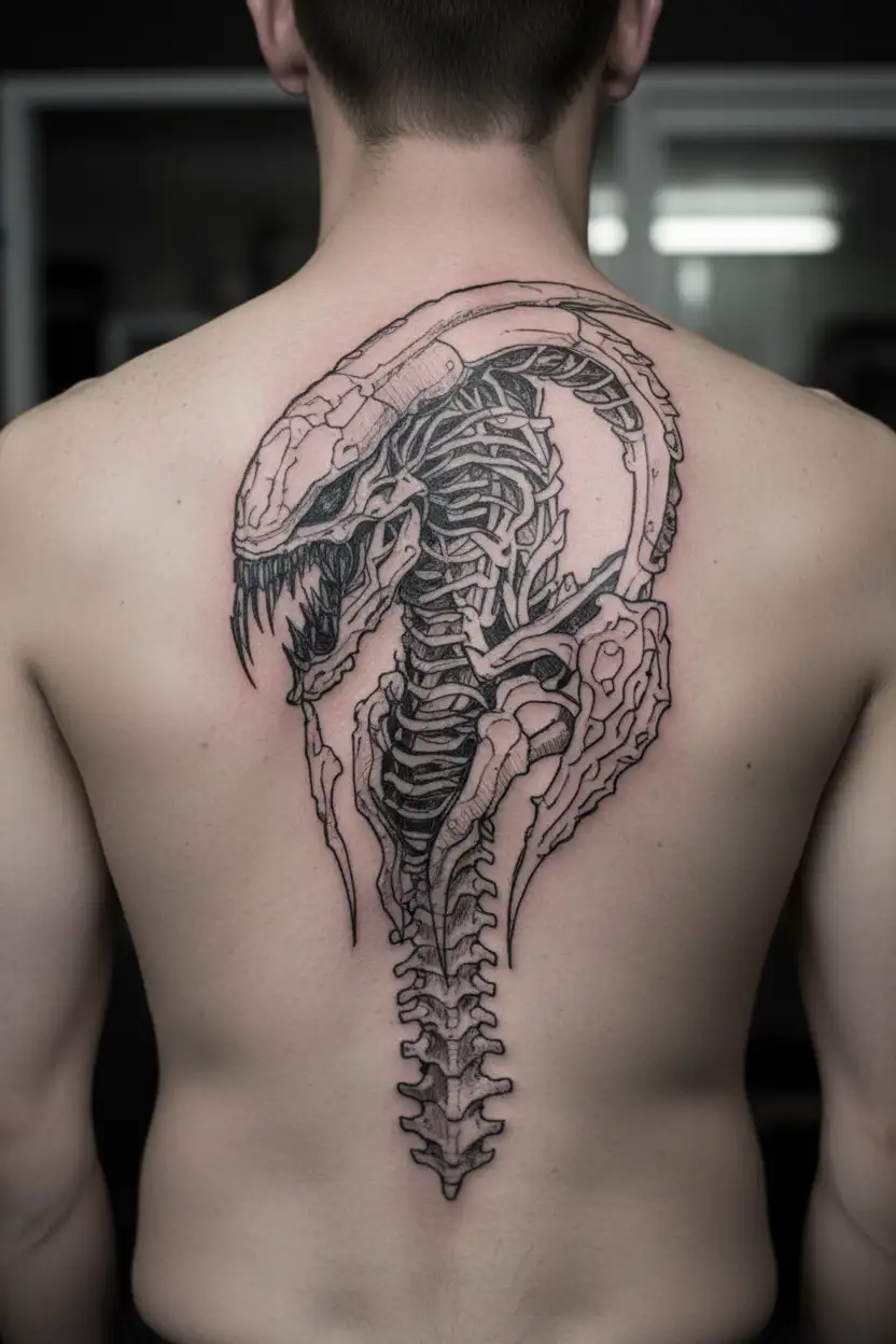 xenomorph tattoo design idea