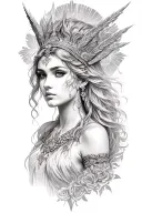 freya goddess tattoo design idea