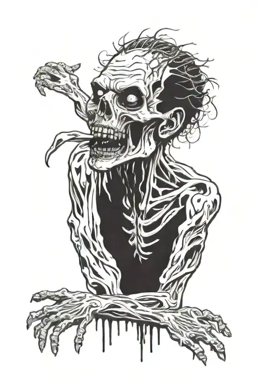 zombie tattoo design idea
