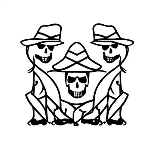 the strawhat insignia with each crew member forming the insignia tattoo design idea