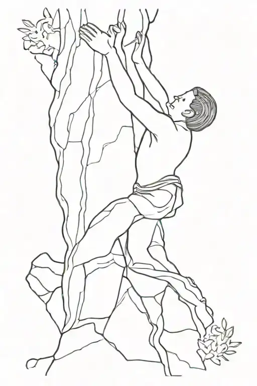 climbing tattoo design idea