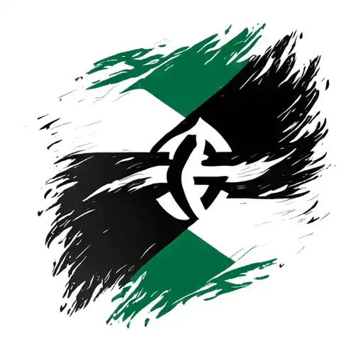 nigerian flag mixed with pg county maryland culture tattoo design idea