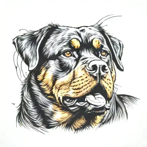 rottweiler breed that passed tattoo design idea