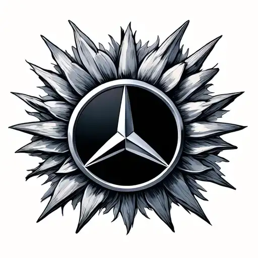 mercedes benz symbol tattoo design idea