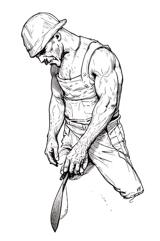 butcher debonning tattoo design idea