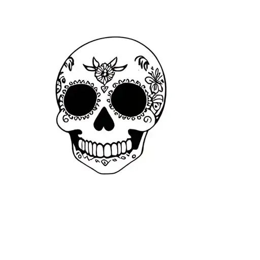 mexican sugar skull tattoo design idea
