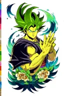 Broly going legendary forearm tattoo tattoo design idea
