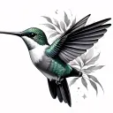 humming bird tattoo design idea