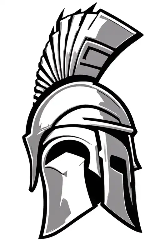 spartan helmet tattoo design idea