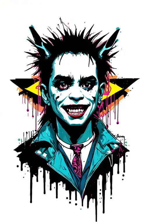 Basquiat inspired graffiti forming, cyberpunk 2077, Panam Palmer, Hotel Transylvania, Mavis, zing, silent voice tattoo design idea