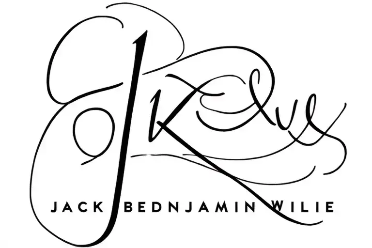 names incorporated Jackson Benjamin Willie  tattoo design idea