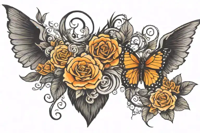 even when the night changes it will never change me and you tattoo design idea
