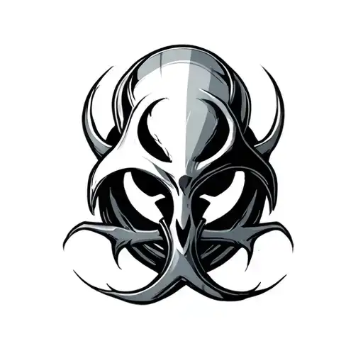 alien large-biohazard tattoo design idea