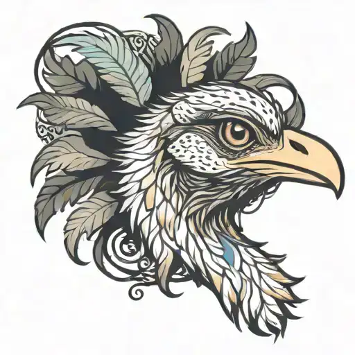ostrich tattoo design idea