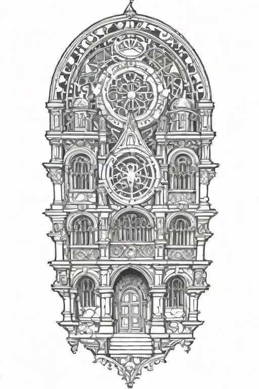 gothic architecture astrophysics  tattoo design idea
