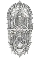 gothic architecture astrophysics  tattoo design idea