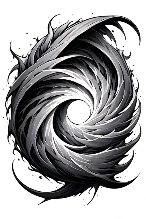 vortex shedding with a mesh tattoo design idea