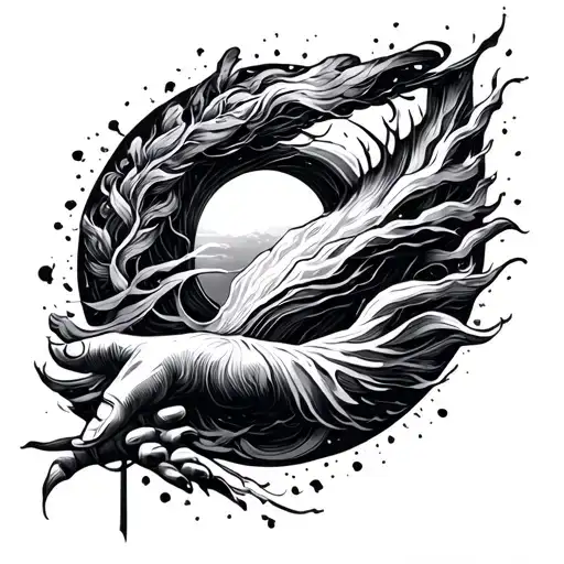 gods plan+ go with the flow diagram tattoo design idea