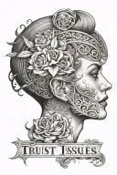 trust issues tattoo design idea