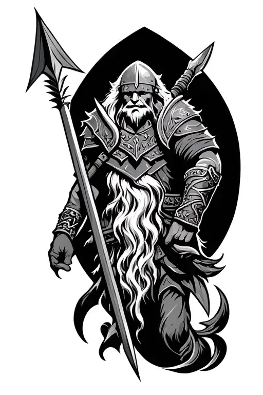 viking theme, sacrifice, protector, arrow  tattoo design idea