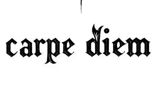 "carpe diem" tattoo design idea