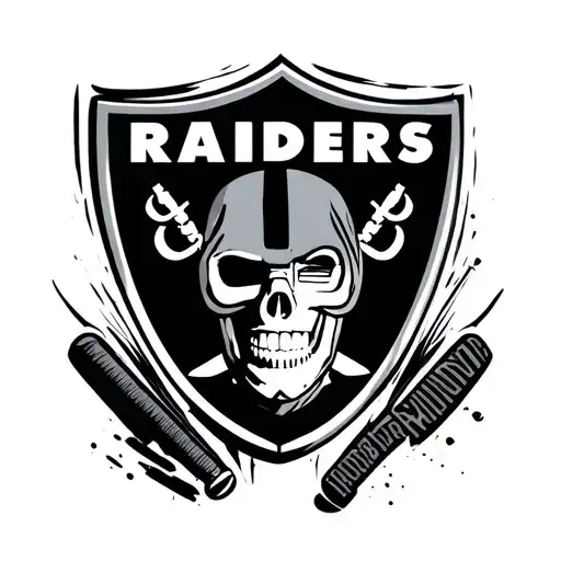 raiders logo combined tattoo design idea