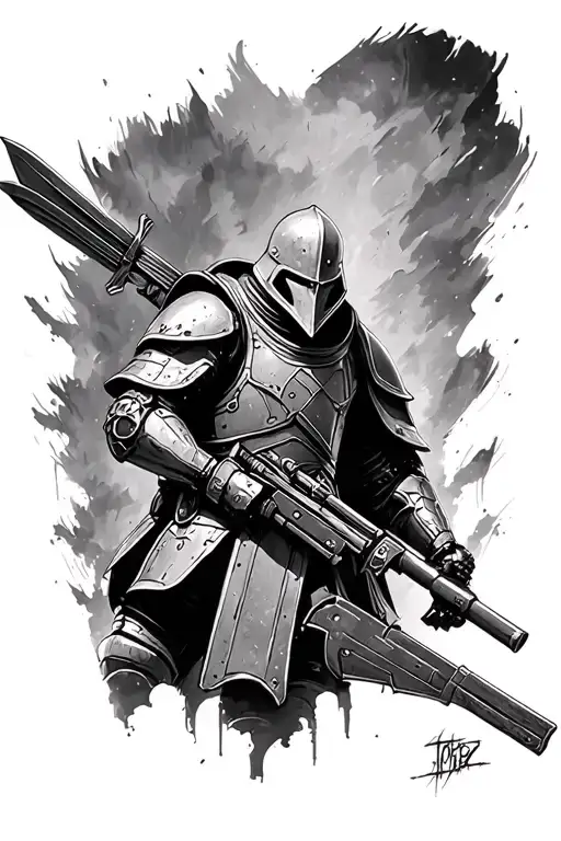 Warhammer 40k imperial guard tattoo design idea