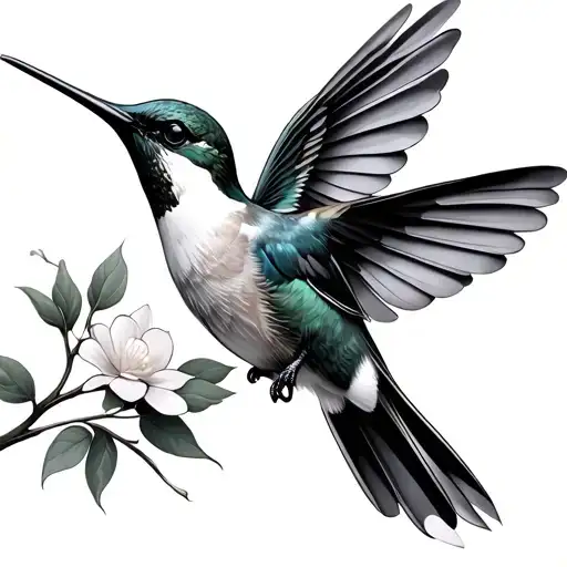 humming-bird tattoo design idea