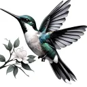humming-bird tattoo design idea