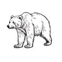 bear walking tattoo design idea