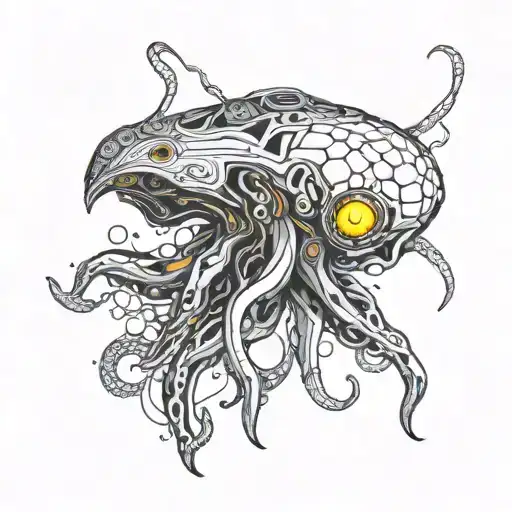 squid camouflage tattoo design idea