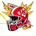 chiefs helment and football tattoo design idea