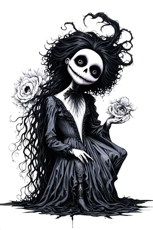 tim Burton tattoo design idea