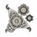 mandala under the buttock  tattoo design idea